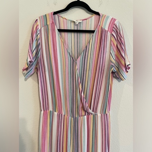 Entro Women Jumpsuit XL Pink Colorful Striped Longline Contemporary Causal - Picture 7 of 17